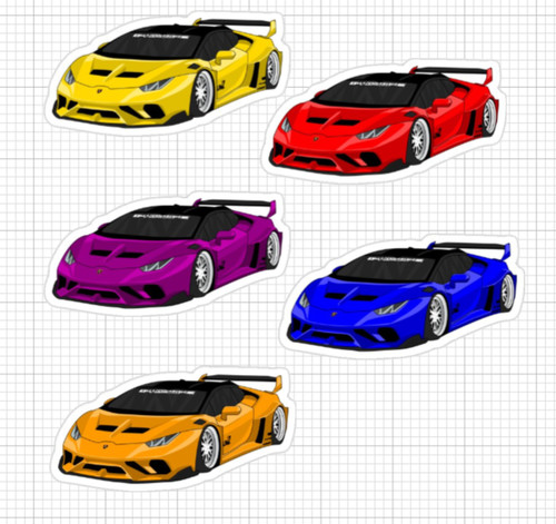 Pack race car stickers - pack, of