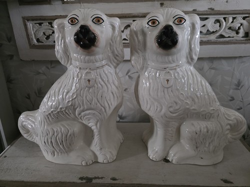 Antique pair staffordshire - pair,