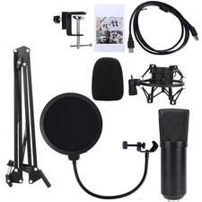Condenser Microphone Mic Kit Live Studio Sound Recording Boom Arm Stand UK