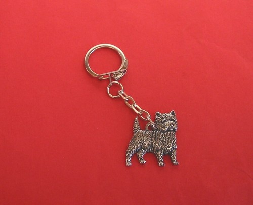 Cairn terrier keyring charm - keyring,
