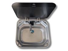 Smev 8005 Campervan Sink with Glass Lid – With  Micro-Switched Cold Tap