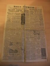OLD VINTAGE daily express ORIG 1940S NEWSPAPER 30 aug 1944 WW2 constanza aisne
