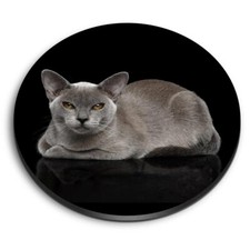 1x Round Fridge MDF Magnet