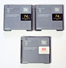 3 SONY Original MiniDiscs 60