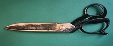 12.5" Vintage Antique Wiss Inlaid Tailor Shears Sewing Scissors, Made in USA