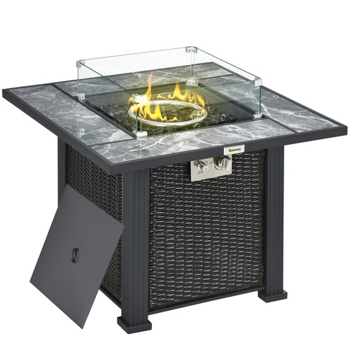 Outsunny outdoor rattan gas - outsunny,