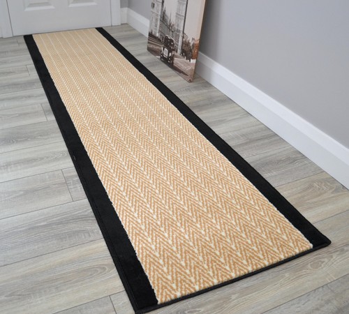 Long hall runner beige - long, black