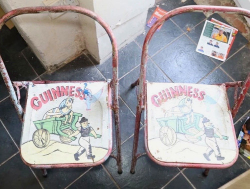 Pair vintage guinness - pair,