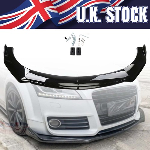 Gloss black front bumper - black,