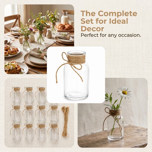Glass bud vase set - of, 12