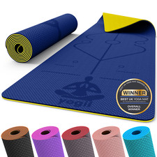 Yoga Mat Exercise Sets Thick TPE Fitness Home Gym Pilates Workout Non-slip Pad