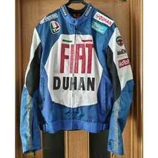 DUHAN FIAT Motorcycle Jacket Blue/White Size XXL [VG] limited From JAPAN◎