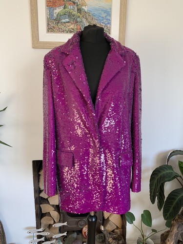 Rare zara purple sequin jacket - sequin,