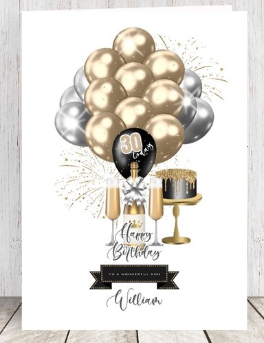 Personalised birthday card for - personalised,