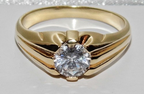 Mens 9ct yellow gold - yellow, silver