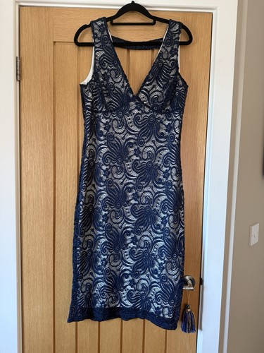 Navy blue crochet cocktail - blue,