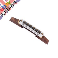 Zinc alloy Copper Jazz Guitar Bridge Roller Saddles w/ Archtop Rosewood Base