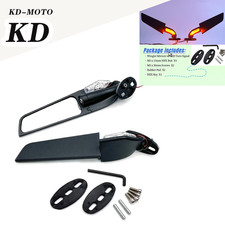 Turn Signal Rear View LED Mirror Fit For Suzuki GSXR 600 750 1000 GSX1300