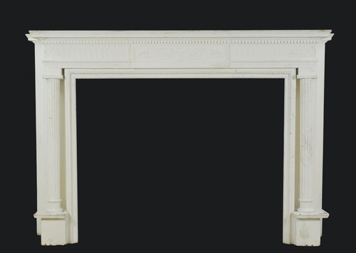 Antique federal white wooden - federal,