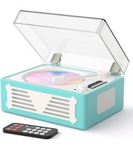 Portable Retro CD Player with Bluetooth & Dual HiFi Speakers, LED Screen, Remote
