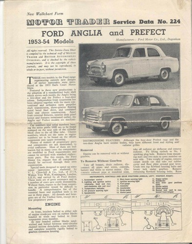 Ford anglia prefect 100e - &,