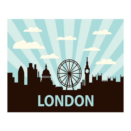 London skyline metal - skyline, wall