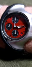 Oakley Detonator Watch Chronograph RARE RED DIAL Needs Battery