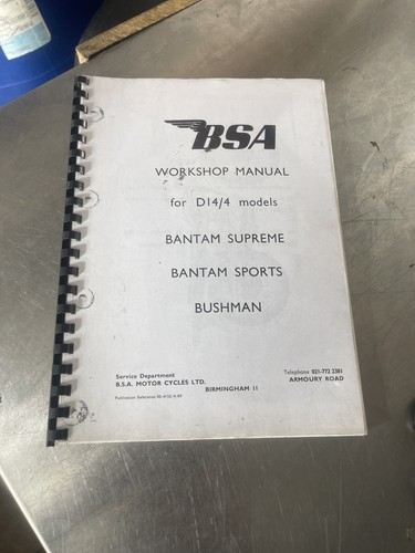 Bsa manual motorcycle book - manual,