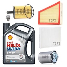 FOR VW POLO 1.9 TDI MK4 FULL SERVICE KIT WITH SHELL AG 5W30
