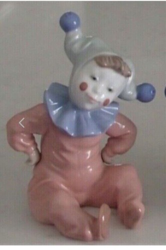 Nao lladro porcelain jester - by,
