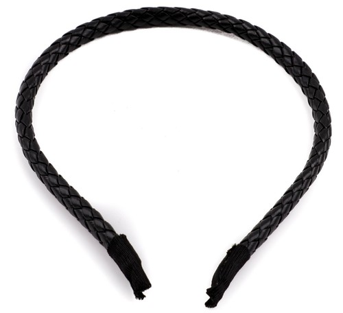 Braided faux leather headband - braided,