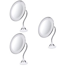  3 Pcs Round Vanity Mirror Personal Makeup Mirrors Lighted Magnified