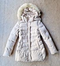 Zara Down Padded Jacket Beige Size M (UK size 8)