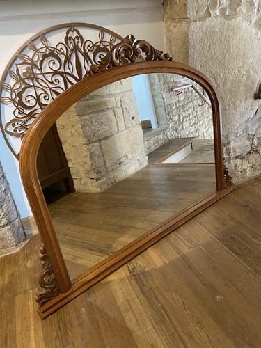 Large french mantle mirror - french,