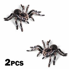 2PCS Fake Realistic Spider Insect Model Joke Prank Scary Prop Halloween Toy
