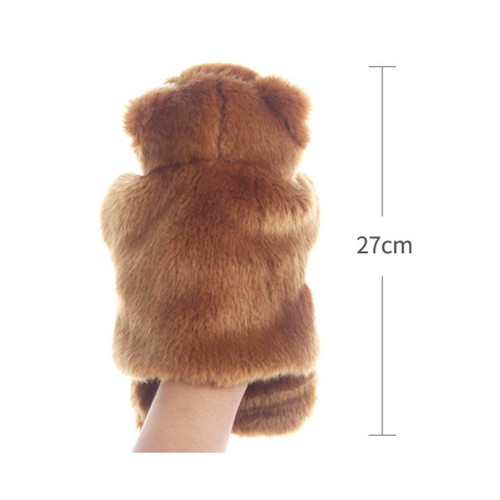 Brown bear plush hand - brown,