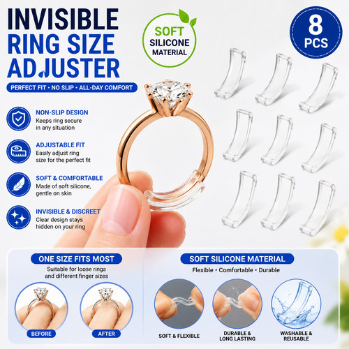 8pcs ring size - size, adjuster
