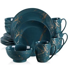 16/32 Piece Black Porcelain