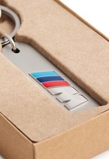 BMW Genuine Keyring M Logo Metal Silver Car Key Ring Accessory 80275A87977