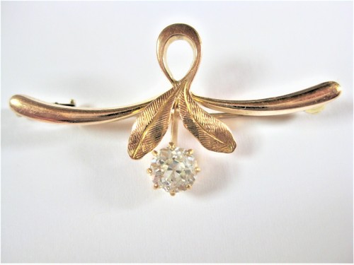 Antique brooch gold 585 - antique, with