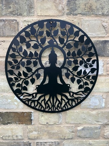 Buddha metal black garden - buddha,