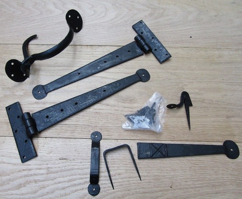 Pair hand forged iron - pair, of