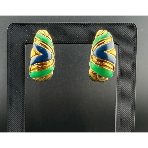 Avon hoop earrings - j-hoop, green