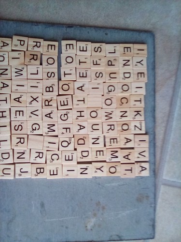 100 wooden scrabble - wooden,