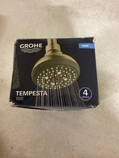 Grohe 26044EN1 Tempesta 4-Spray Fixed Rain Shower Head, Brushed Nickel