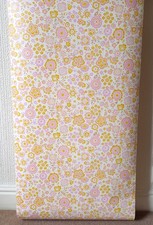 X1 1960s Vintage STOREY'S Wallpaper Rolls FLOWER POWER floral Retro 70s Mcm 