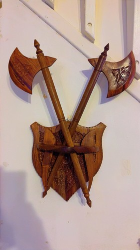 Handmade rustic wooden axe - handmade,