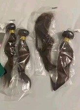 12A Brazilian Peruvian Virgin Human Hair straight 14 16 18 +12 closure  colour 4