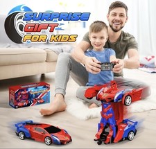 SPIDER-MAN TRANSFORMERS RECHARGEABLE Remote Control Car Toy Girls Boys Toys 1:18