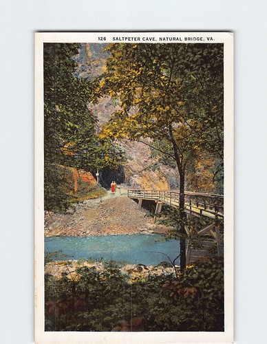 Postcard saltpeter cave - saltpeter,